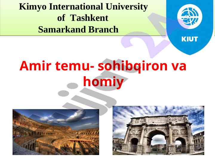 Amir temur: siyosiy shaxs va temuriylar tarihi