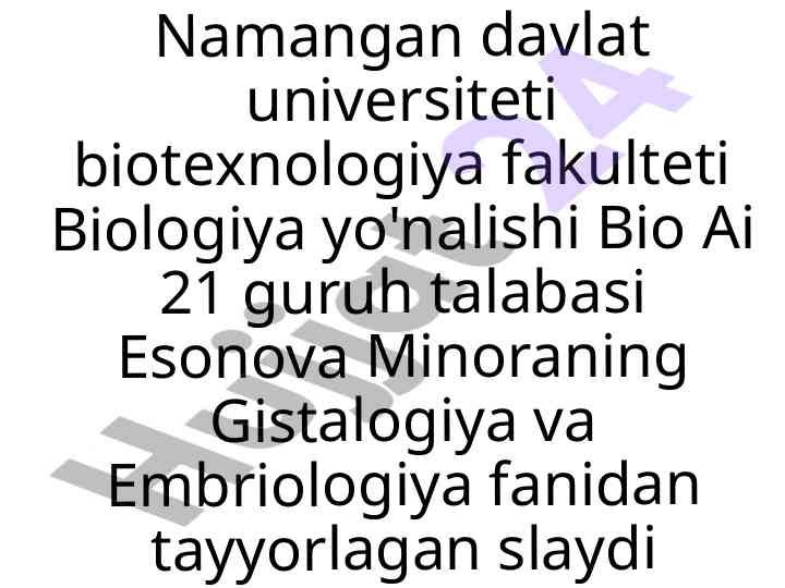 Embrion davrlari morula va blastula turlari