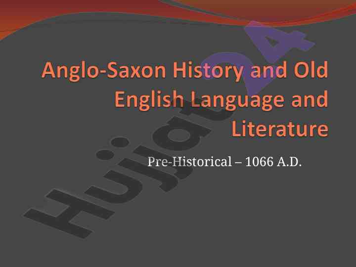 Overview of early english historical periods