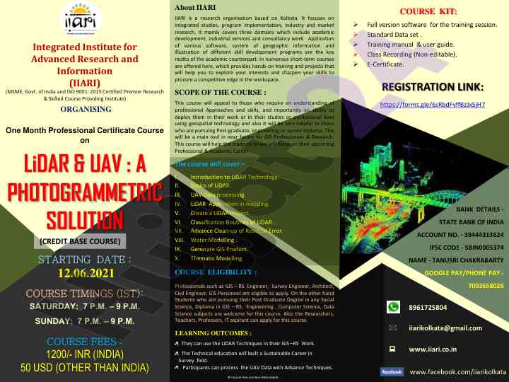 Professional course on lidar and uav solutions