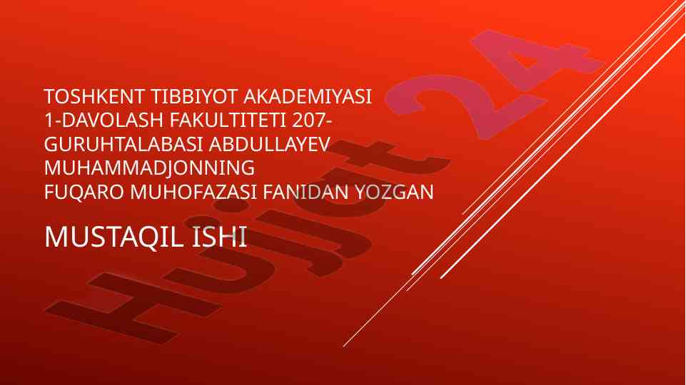 Fuqarolik muhofazasi tibbiy xizmati vazifalari