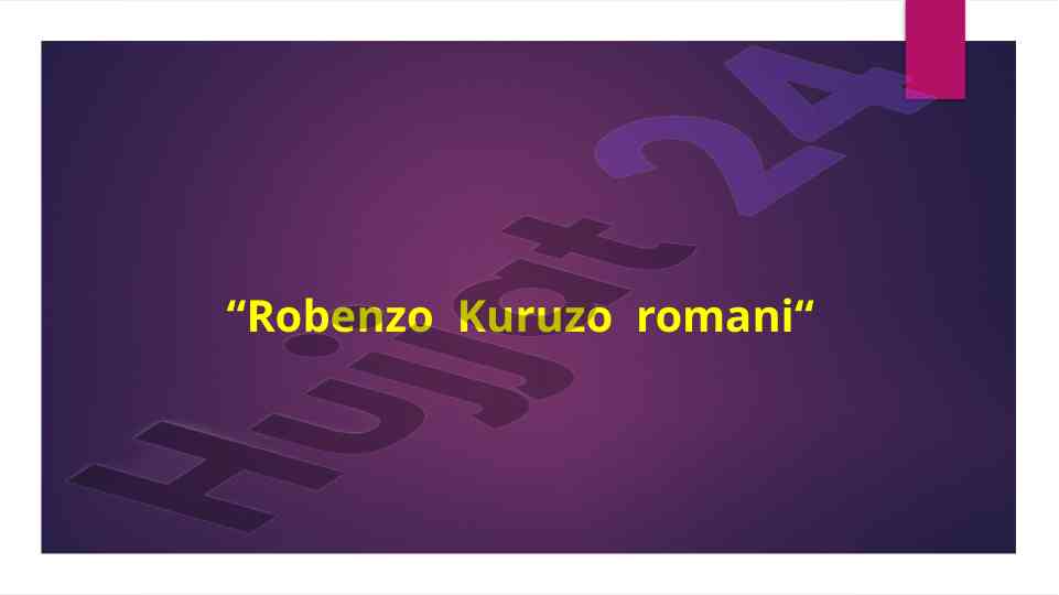 Robenzo kuruzo romanidagi sarguzashtlar mavzusi