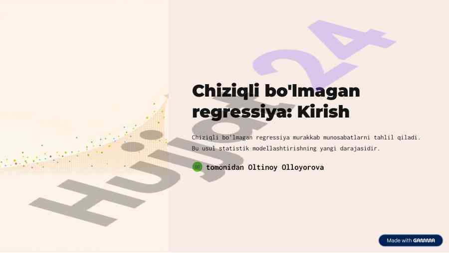 Chiziqli Bo'lmagan Regressiya Tahlili