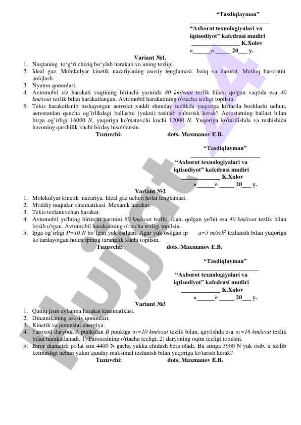Harakat tezligi va molekulyar kinetik nazariya