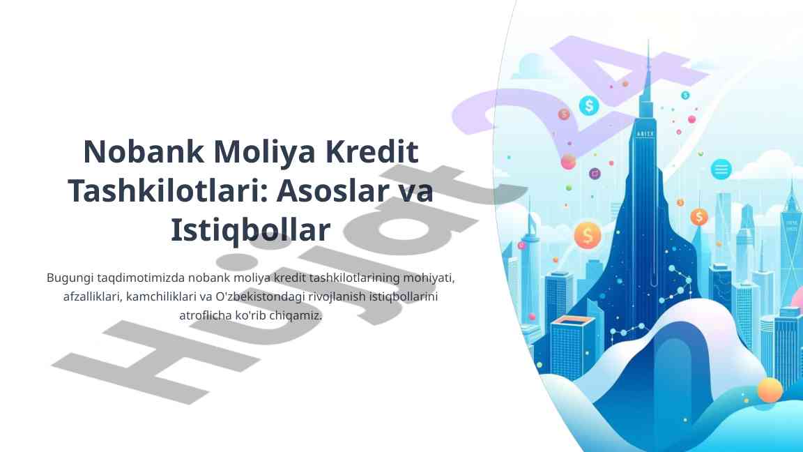 Nobank moliya kredit tashkilotlari asoslari va istiqbollari