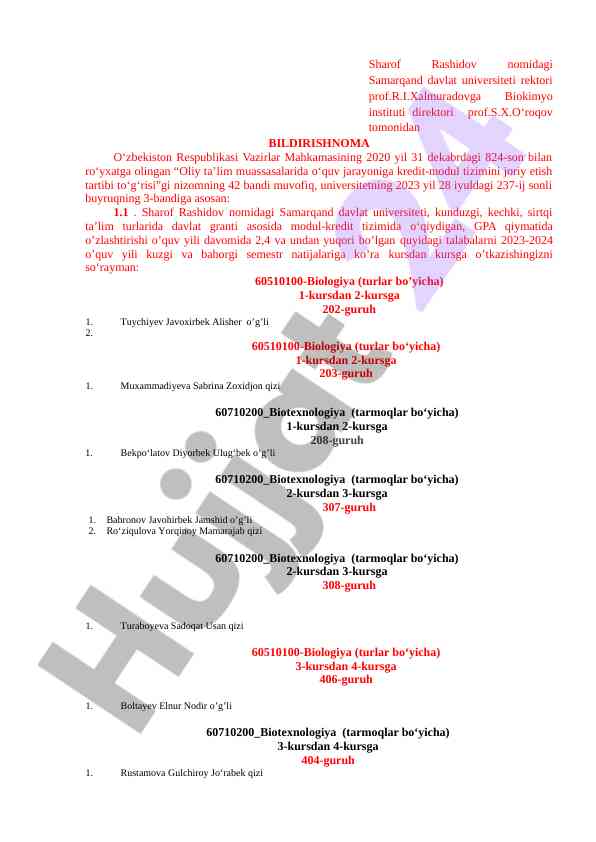 Oliy ta'lim muassasalarida kredit-modul tizimi