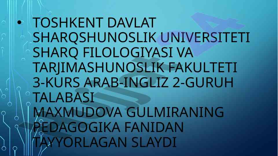 Germaniyada ta’lim tizimi haqida slayd