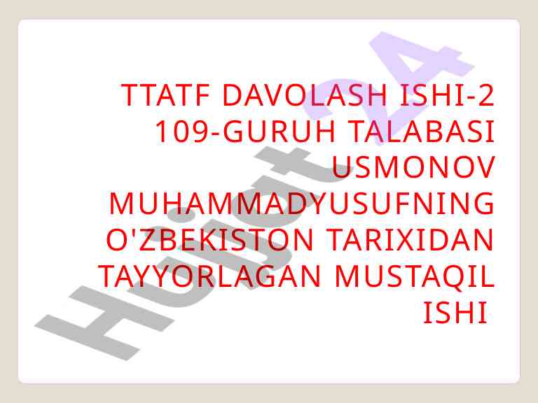 O'zbekistonda hokimiyatlarning bo'linish tamoyili