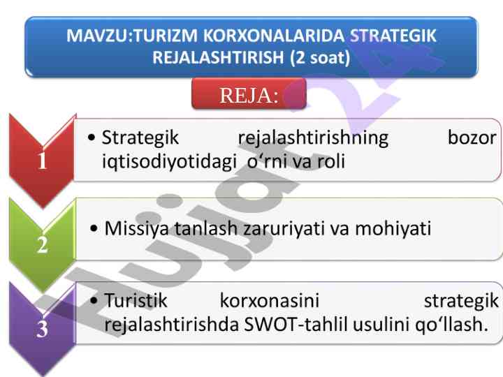 Milliy iqtisodiyotni rivojlantirish bo‘yicha strategiya