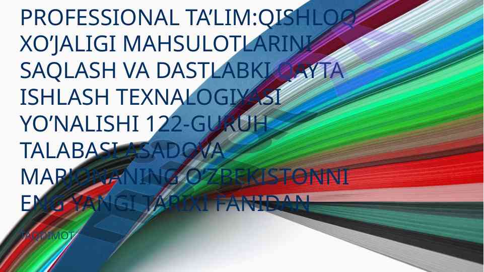 Sovet davlat tanazuliga yuz tutishi taqdimoti