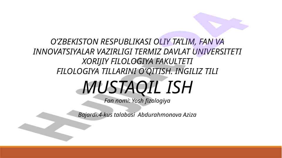 Ko’rish va eshitish organlarining gigiyenasi
