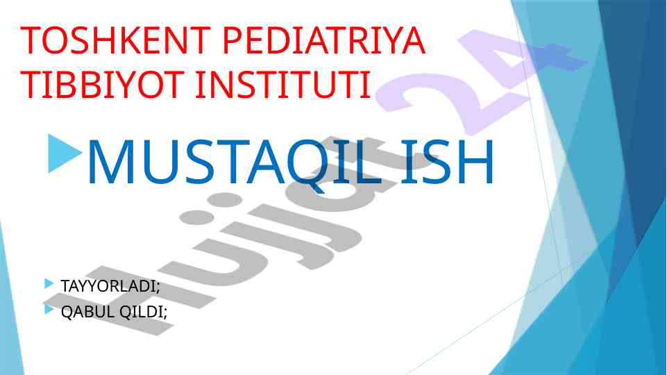 Operatsiyaga tayyorlashni asosiy tamoyillari