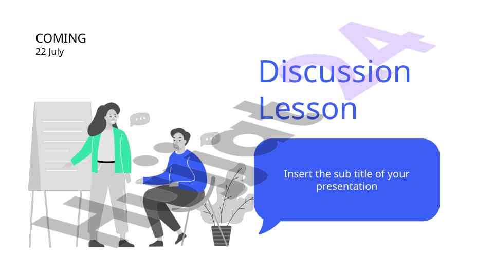 Discussion lesson presentation agenda overview content