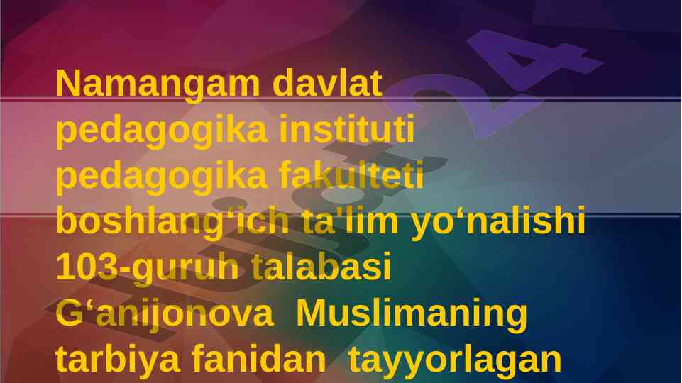 O‘quvchilarning tarbiyaviy jarayonlarda ishlari