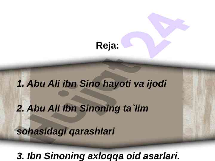 Abu ali ibn sino hayoti va ijodi tahlili