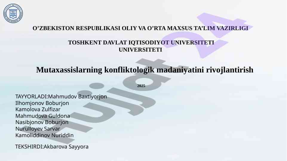 Konfliktologik madaniyatni rivojlantirish strategiyalari