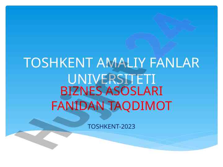 O‘zbekistonda biznesni rivojlantirish istiqbollari