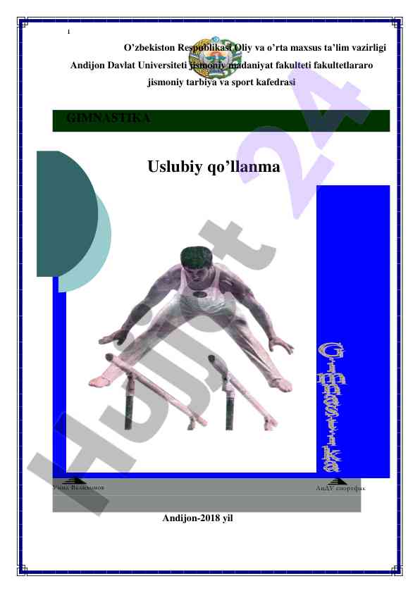 Gymnastika uslubiy qo‘llanma andijon 2018