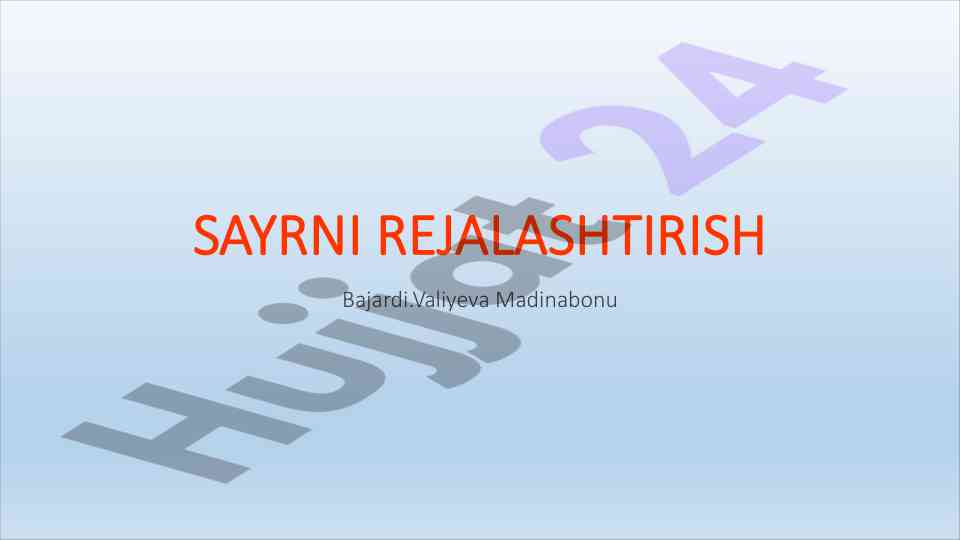 Bolalar uchun tabiat va sport o‘yinlari rejalashtirish