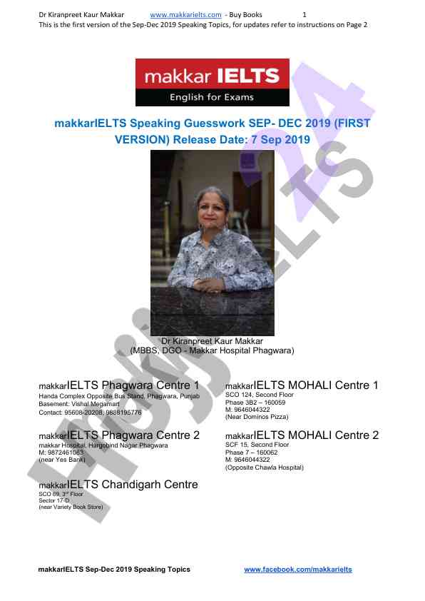 Makkarielts sep-dec 2019 speaking topics overview