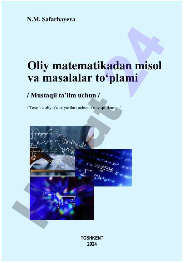Oliy matematika misol va masalalar to‘plami