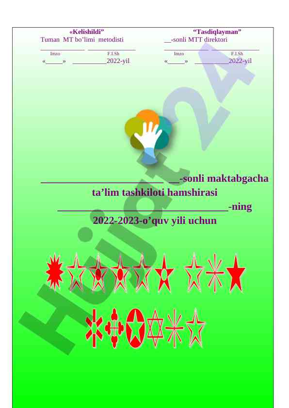 Maktabgacha ta'lim tashkiloti statistikasi 2022-2023
