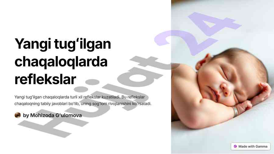 Yangi tugʻilgan chaqaloqlarda reflekslar tahlili