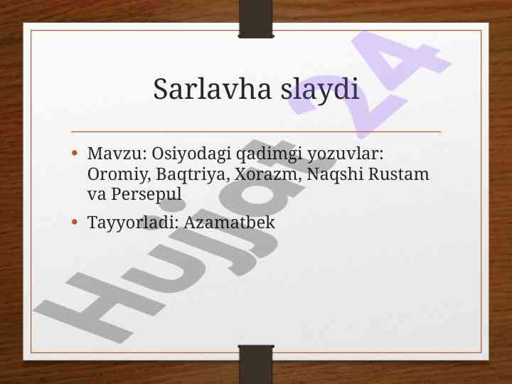 Osiyodagi qadimgi yozuvlar tahlili
