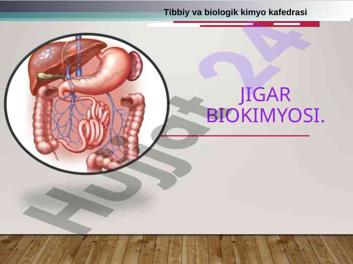 Jigar biokimyosi va uning ahmiyati