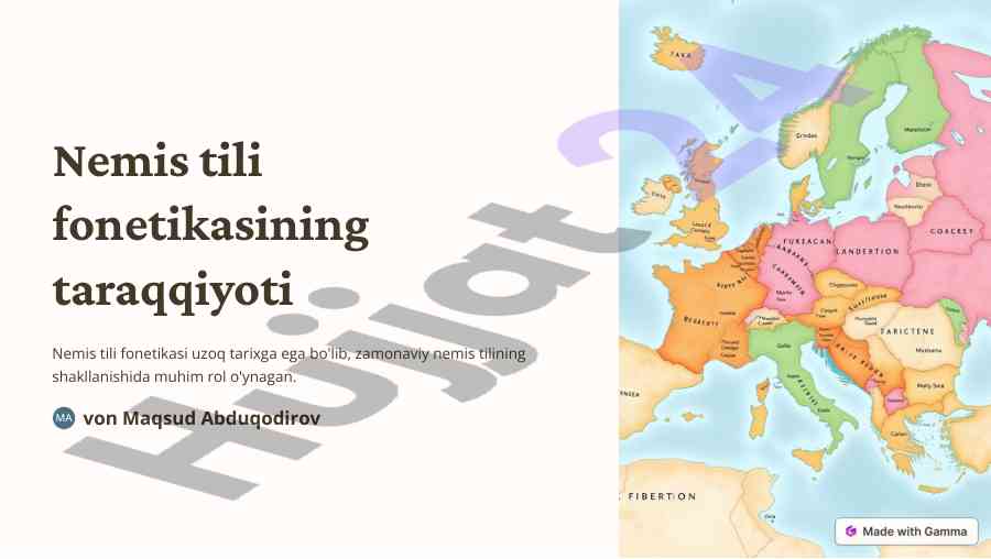 Nemis tili fonetikasining taraqqiyoti tarixi
