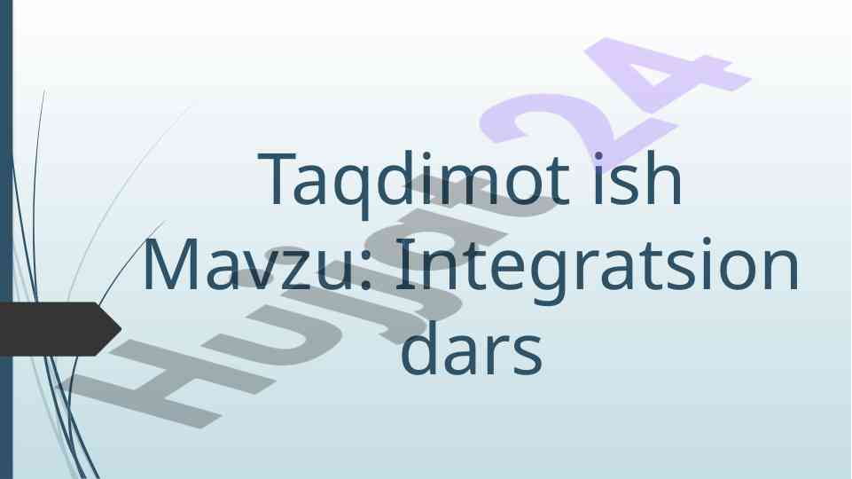 Integratsion darslarni rejalashtirish va metadologiya