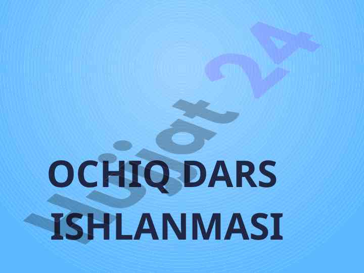 Barglarda organik moddalarning hosil bo'lishi