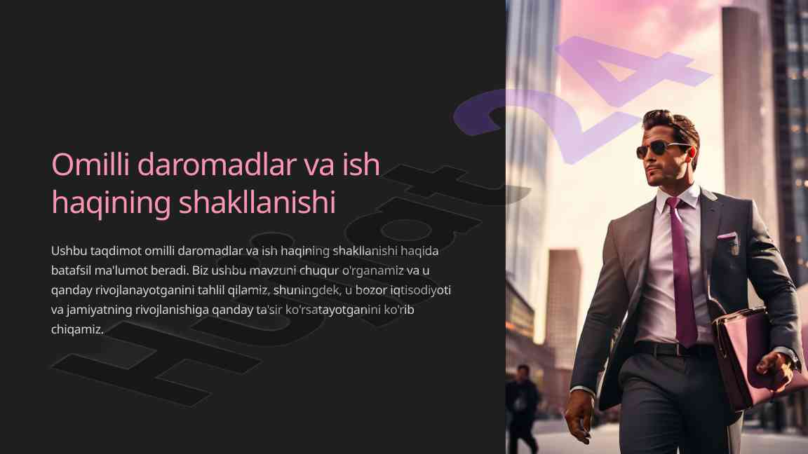 Omilli daromadlar va ish haqining shakllanishi