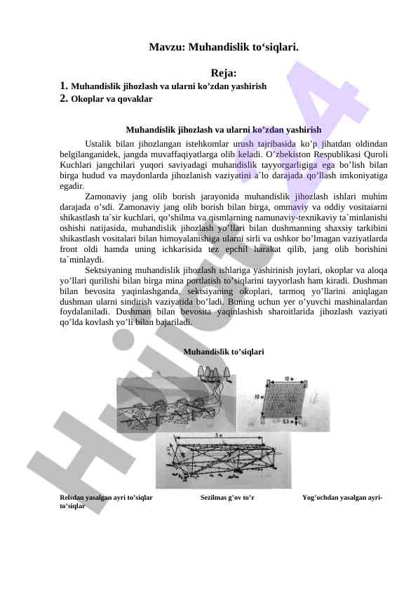 Muhandislik to‘siqlari va ularning muhimligi