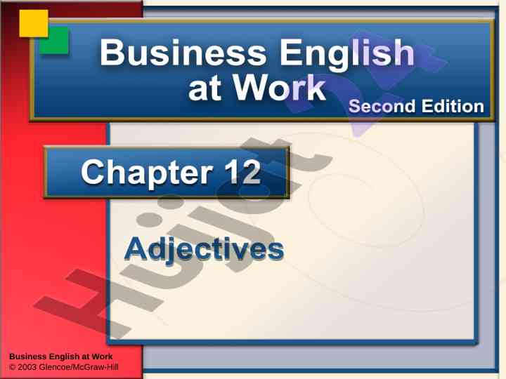 Business english adjectives guide for professionals