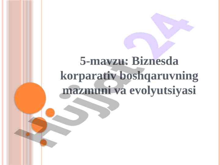 Korporativ boshqaruvning asosiy tamoyillari