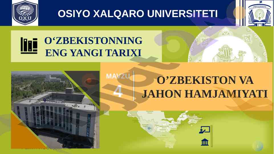 O‘zbekistonning tashqi siyosati va huquqiy asoslari
