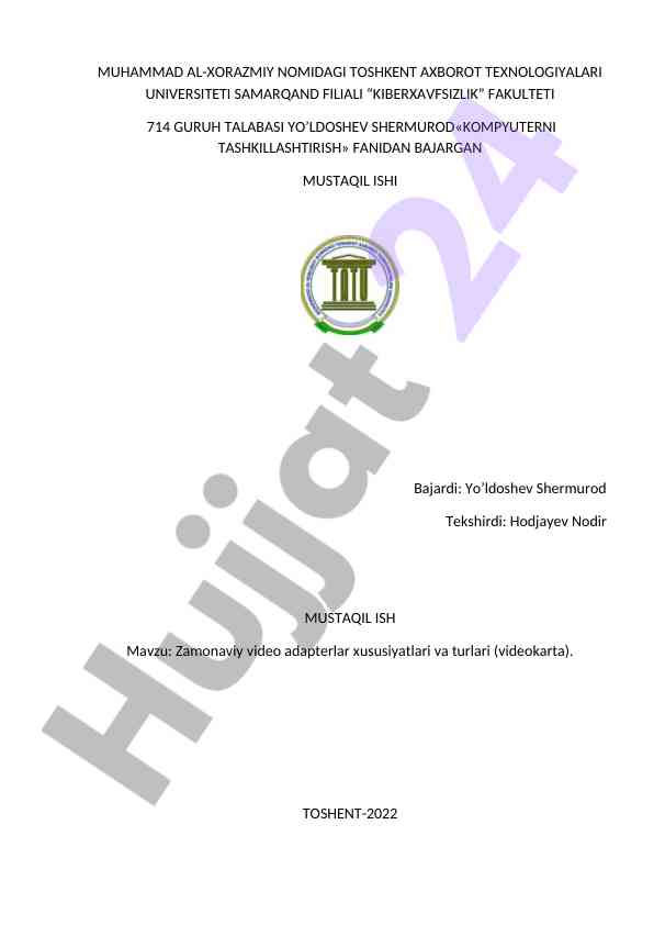 Zamonaviy video adapterlar xususiyatlari va turlari