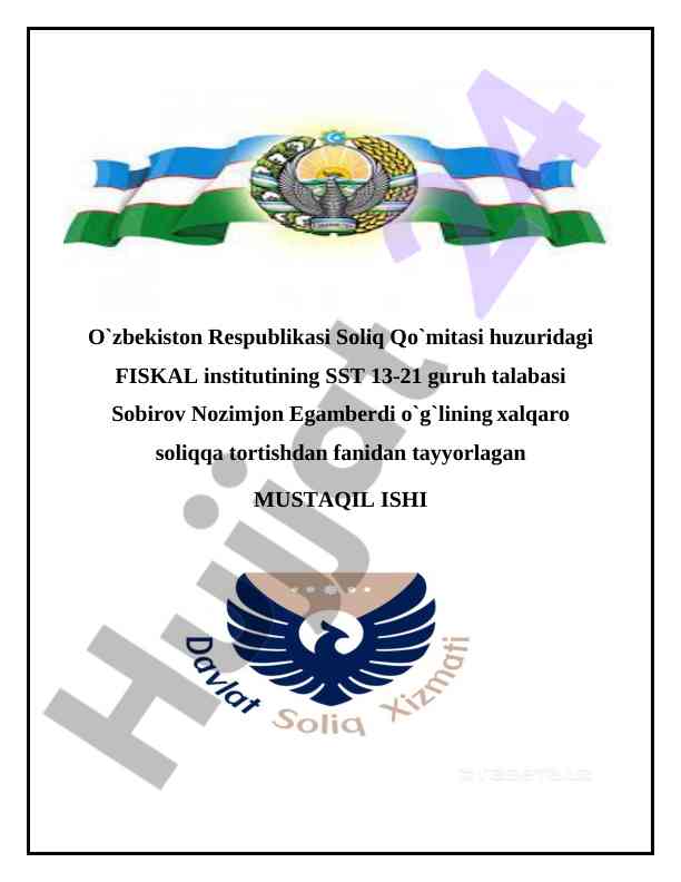 Xalqaro soliq tortish: bitim va shartnomalar farqlari