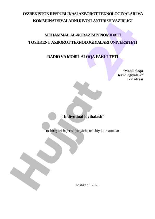 Mobil aloqa texnologiyalari uslubiy ko‘rsatmalar