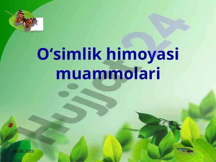 O'simliklar dunyosini muhofaza qilish masalalari
