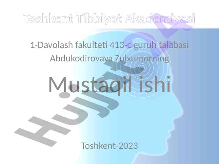 Amputatsiya va protezlash ishlari haqida ma'lumotlar