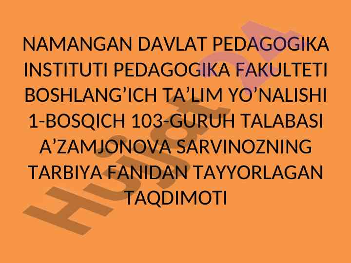 Ta'lim muassasasining ota-onalar bilan ishlash shakllari