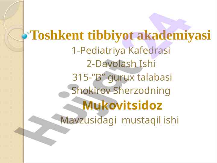 Mukovitsidozning epidemiologiyasi va patogenezi
