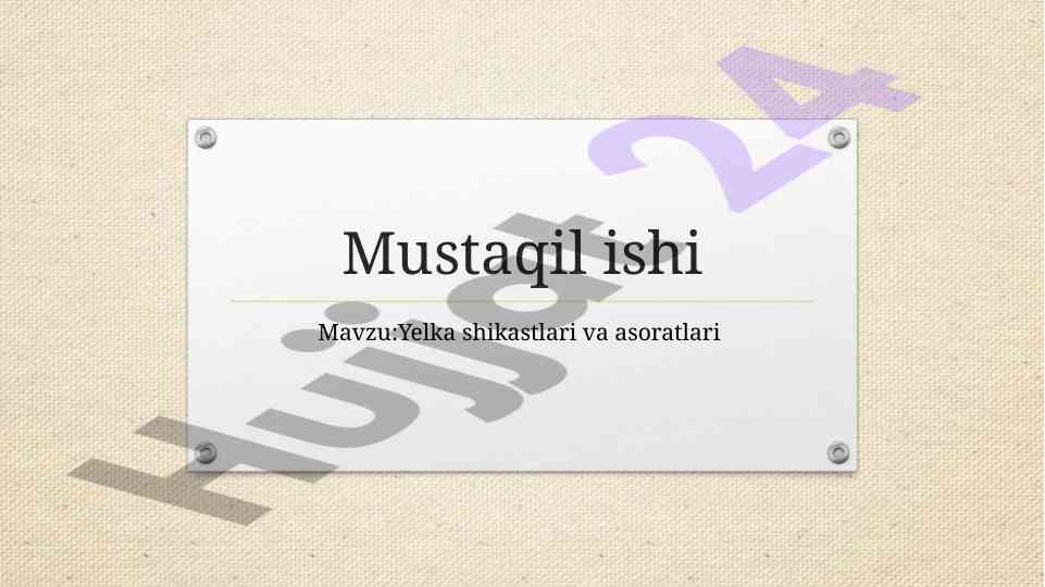 Yelka shikastlari va asoratlari tahlili