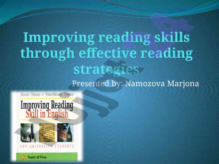 Improving reading skills through effective strategies