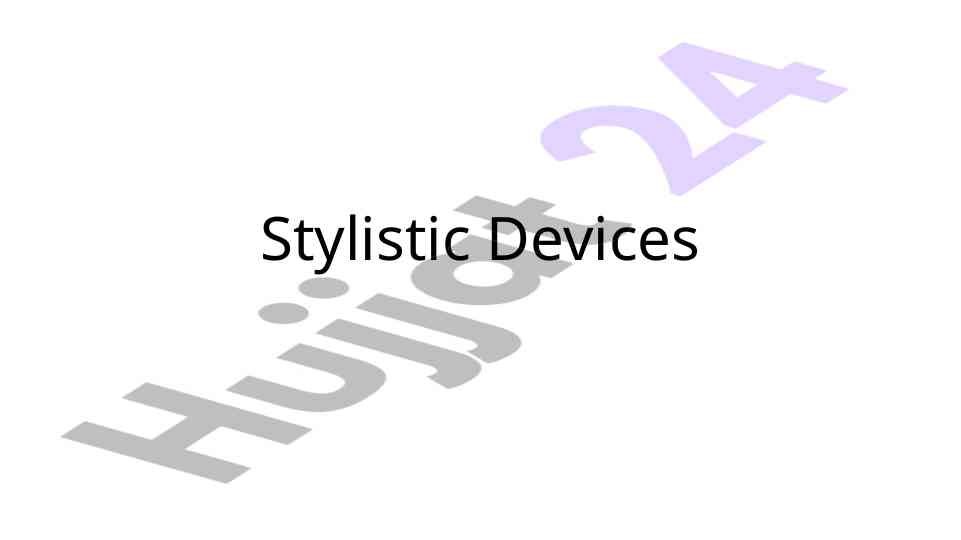 Understanding stylistic devices in writing