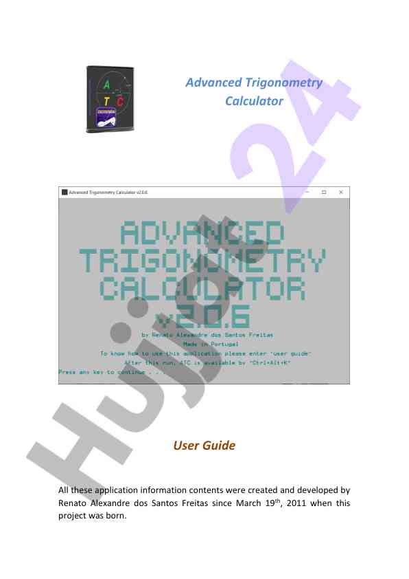 Advanced trigonometry calculator user guide