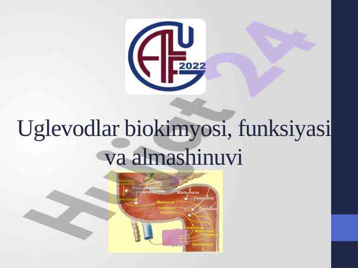 Uglevodlar biokimyosi va almashinuvi