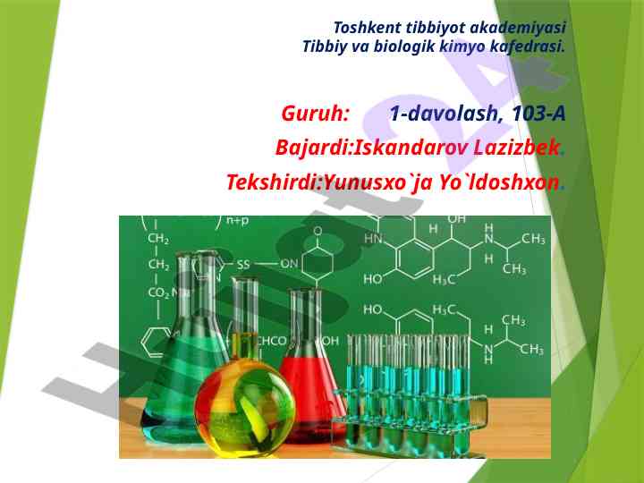 Elektrokimyo asoslari va potensiometriya tushunchalari